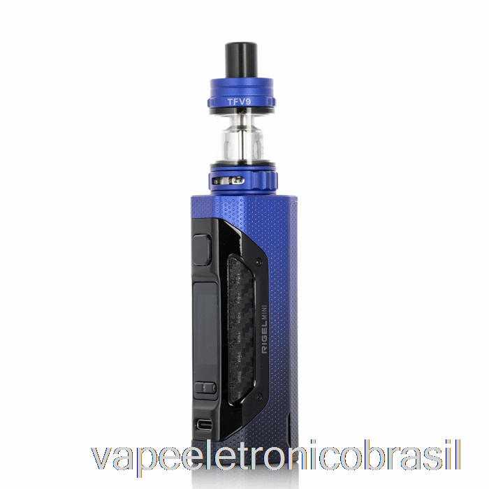 Vape Eletrônico Smok Rigel Mini 80w Starter Kit Preto Azul